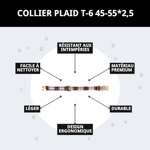 Collier Écossais T-6 : Style et Confort pour votre Animal de Compagnie