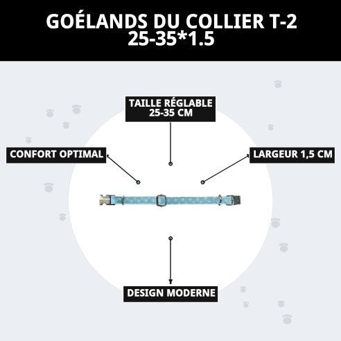 Collier Gaviotas T-2 : Style et Confort pour votre Animal de Compagnie