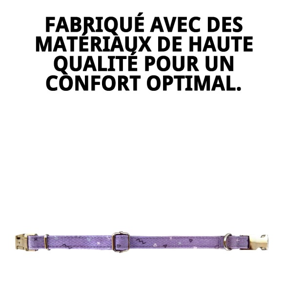 Collier Moly Lilas T-2 25-35 cm - Style et Confort pour Animaux de Compagnie