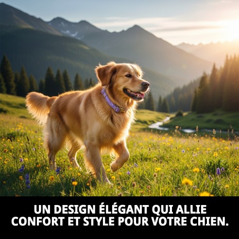 Collier Moly Lila T-5 : Style et Confort pour votre Animal de Compagnie