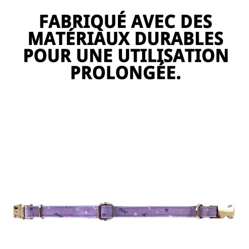 Collier Moly Lila T-5 : Style et Confort pour votre Animal de Compagnie