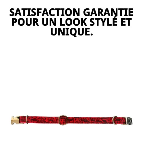 Collier Casitas Rouges T-1 : Style et Confort pour votre Animal de Compagnie