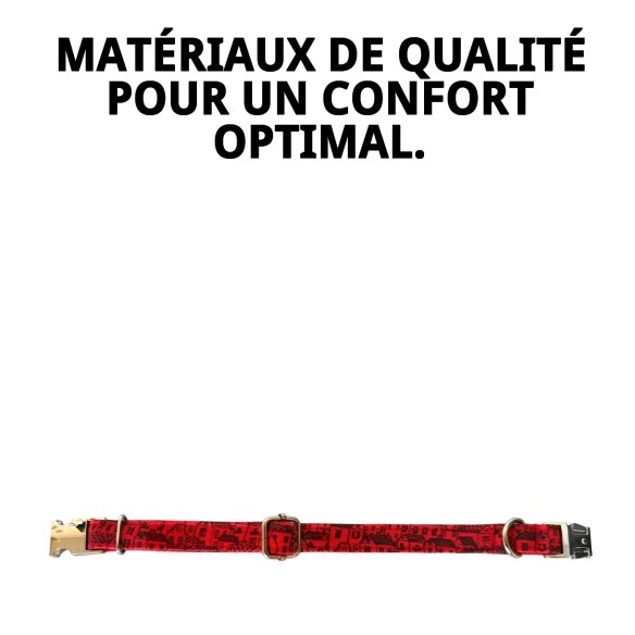 Collier Casitas Rouges T-2 : Style et Confort pour votre Animal de Compagnie