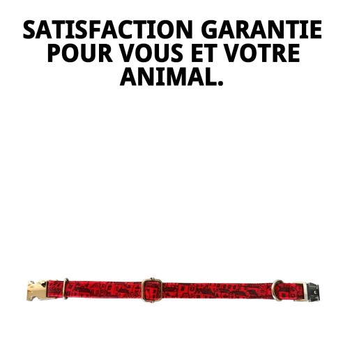 Collier Casitas Rouges T-2 : Style et Confort pour votre Animal de Compagnie