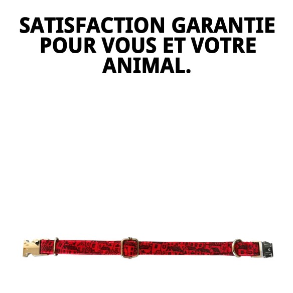 Collier Casitas Rouges T-2 : Style et Confort pour votre Animal de Compagnie