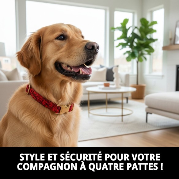 Collier Casitas Rojas T-4 pour Animaux de Compagnie 35-45 cm - Style Unique