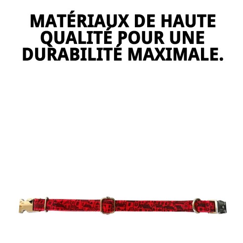 Collier Casitas Rouges T-5 pour Animaux de Compagnie - Confort et Style