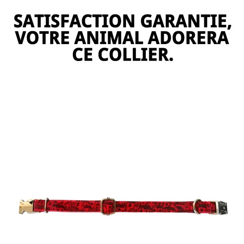 Collier Casitas Rouges T-5 pour Animaux de Compagnie - Confort et Style