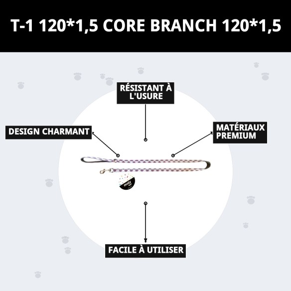 Ramal Coeurs T-1 120*1,5 : Style et Confort pour votre Animal de Compagnie