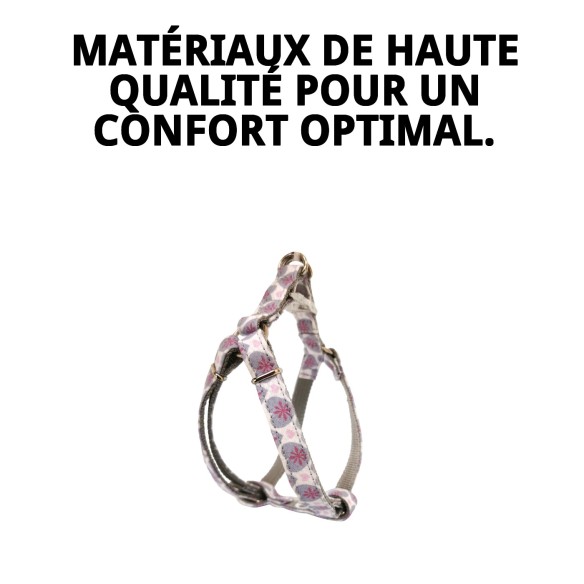 Petral Cœurs T-1 : Style et Confort pour votre Animal de Compagnie