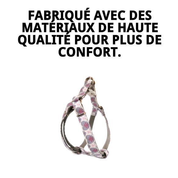 Collier Petral Coeurs T-3 pour Animaux de Compagnie 30-40 cm - Style et Confort