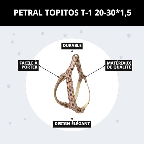 Collier PETRAL TOPITOS T-1 20-30*1,5 pour votre animal de compagnie.