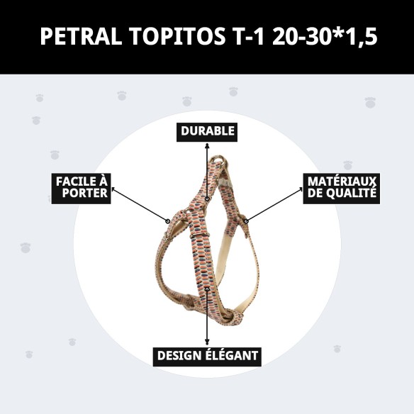Collier PETRAL TOPITOS T-1 20-30*1,5 pour votre animal de compagnie.
