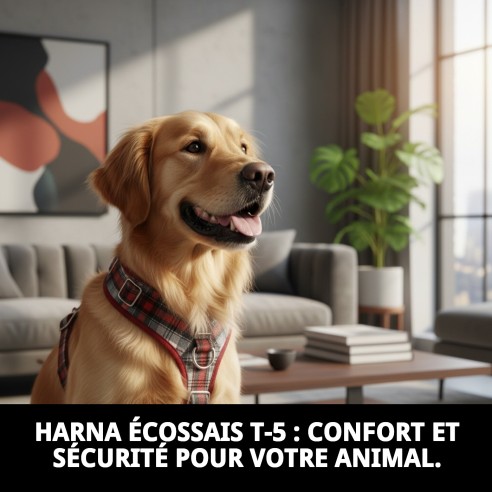 Petral Écossais T-5 : Style et Confort pour votre Animal de Compagnie