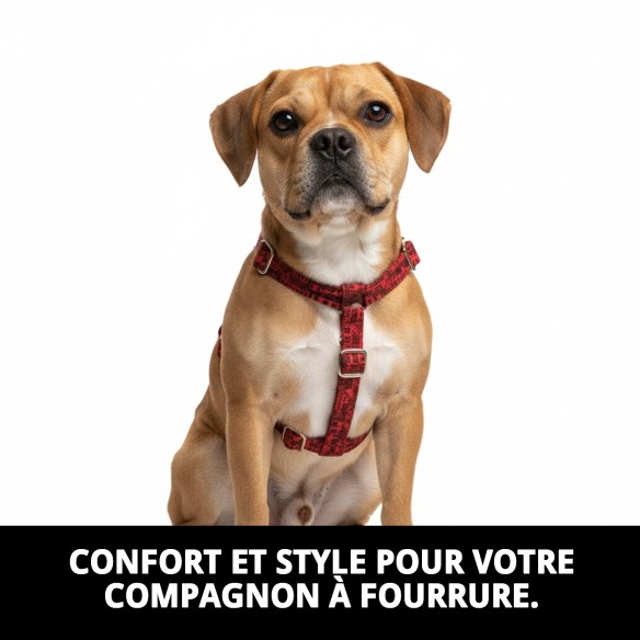 Petral Casitas Rojas T-3 pour animaux de compagnie de 30-40 cm