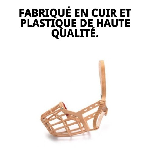 Muzzle en osier en cuir et plastique taille 2 pour votre animal de compagnie.
