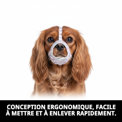 Muzzle Deluxe Cœurs T-M : Confort et Style pour votre Animal de Compagnie