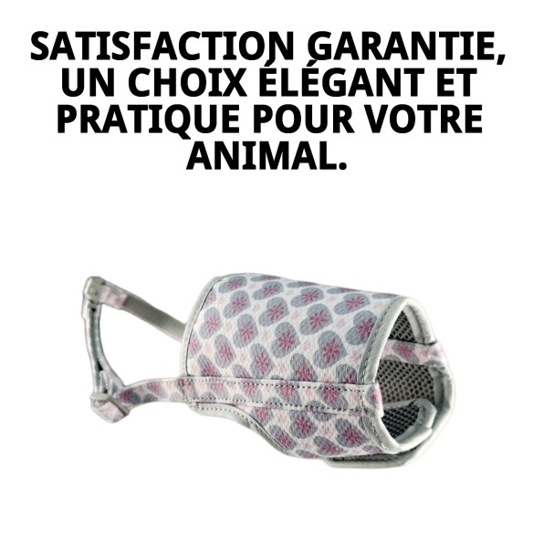 Muzzle Deluxe Cœurs T-M : Confort et Style pour votre Animal de Compagnie