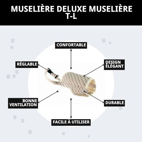 Muzzle Deluxe Topitos T-L : Confort et Style pour Votre Animal de Compagnie