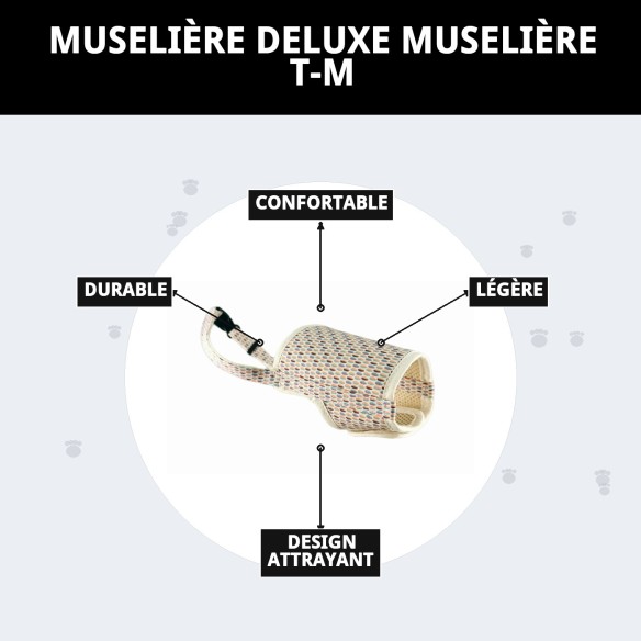 Muzzle Deluxe Topitos T-M : Confort et Style pour Votre Chien