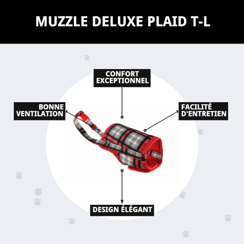 Muzzle Deluxe Écossais T-L pour Chiens | Qualité Moly