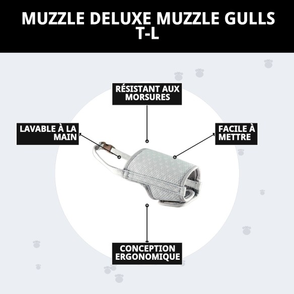 Muzzle Deluxe Gaviotas T-L : Confort et Style pour Votre Animal de Compagnie