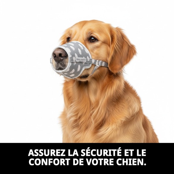 Muzzle Deluxe Nuages T-L : Confort et Style pour votre Chien