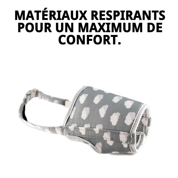 Muzzle Deluxe Nuages T-L : Confort et Style pour votre Chien