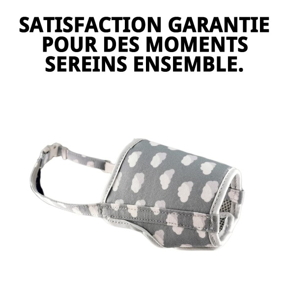 Muzzle Deluxe Nuages T-L : Confort et Style pour votre Chien