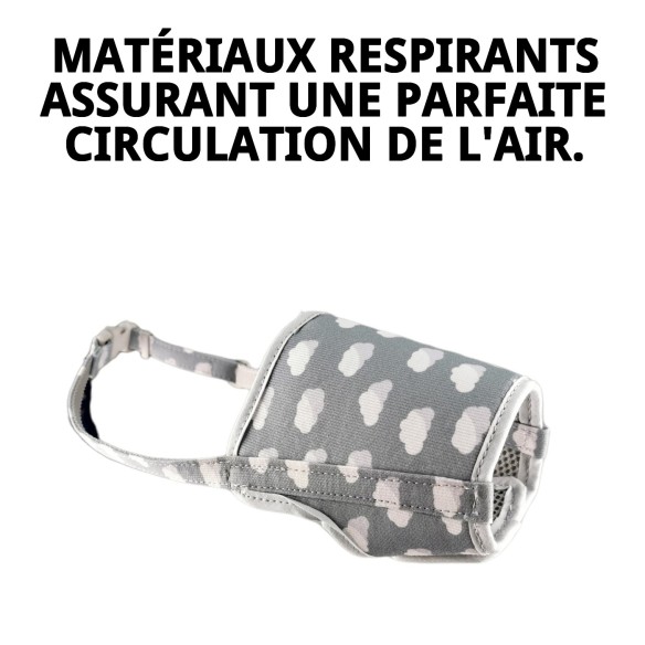 Muzzle Deluxe Nuages T-M : Confort et Style pour Votre Animal de Compagnie