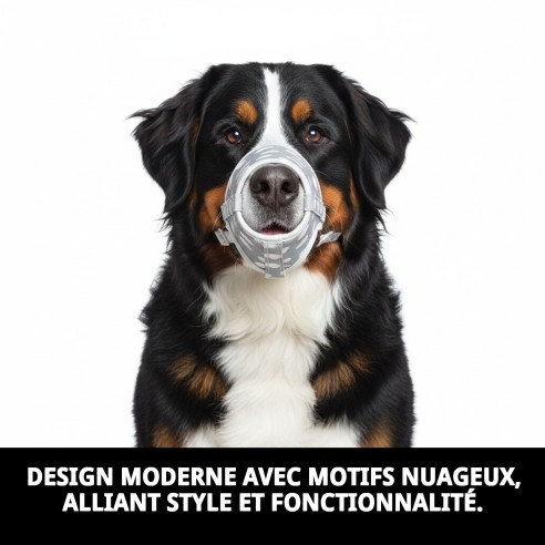 Muzzle Deluxe Nuages T-M : Confort et Style pour Votre Animal de Compagnie