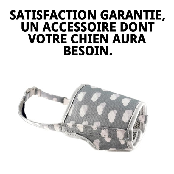 Muzzle Deluxe Nuages T-M : Confort et Style pour Votre Animal de Compagnie