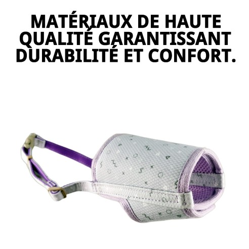 Muzzle Deluxe Moly Lila T-L pour animaux de compagnie confortables et en sécurité.