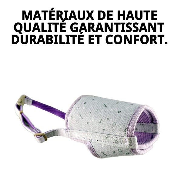 Muzzle Deluxe Moly Lila T-L pour animaux de compagnie confortables et en sécurité.
