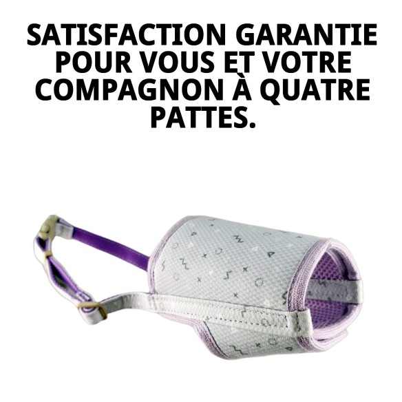 Muzzle Deluxe Moly Lila T-L pour animaux de compagnie confortables et en sécurité.