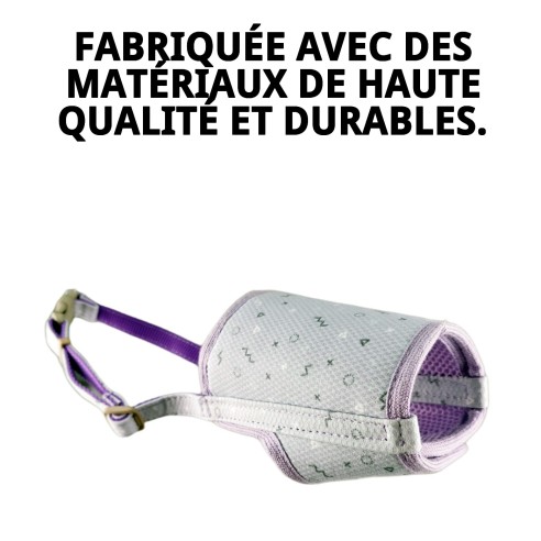 Muzzle Deluxe Moly Lila T-M pour Animaux de Compagnie Confortable et Sûr