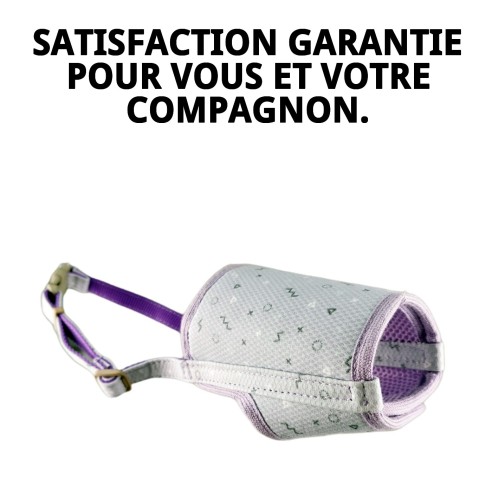 Muzzle Deluxe Moly Lila T-M pour Animaux de Compagnie Confortable et Sûr