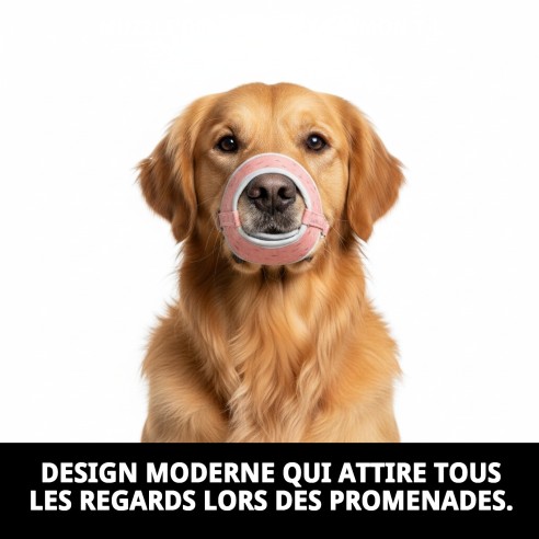 Muzzle Deluxe Moly Saumon T-L : Confort et Style pour votre Chien