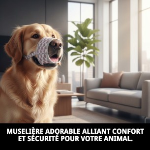 Muzzle Deluxe Cœurs T-S : Style et Confort pour Votre Animal de Compagnie 2
