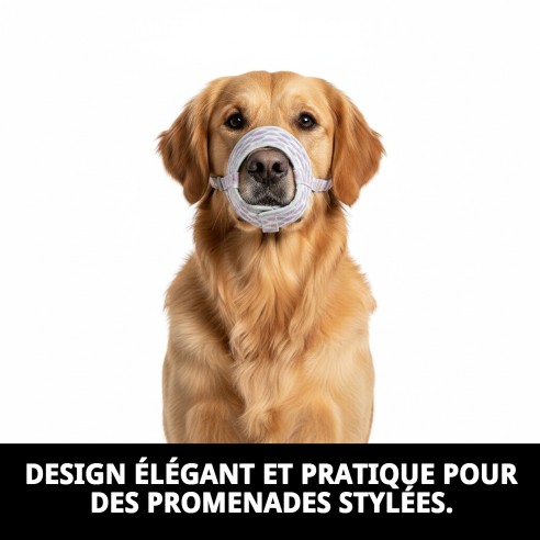 Muzzle Deluxe Cœurs T-S : Style et Confort pour Votre Animal de Compagnie