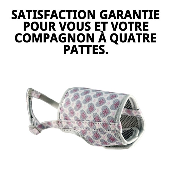 Muzzle Deluxe Cœurs T-S : Style et Confort pour Votre Animal de Compagnie