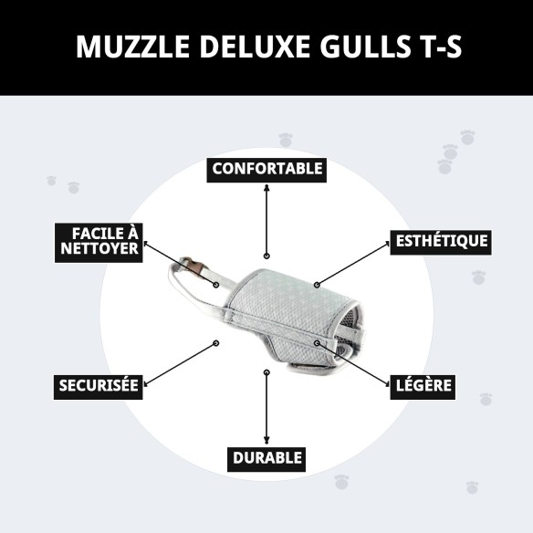 Muzzle Deluxe Gaviotas Taille S pour Chiens Petits