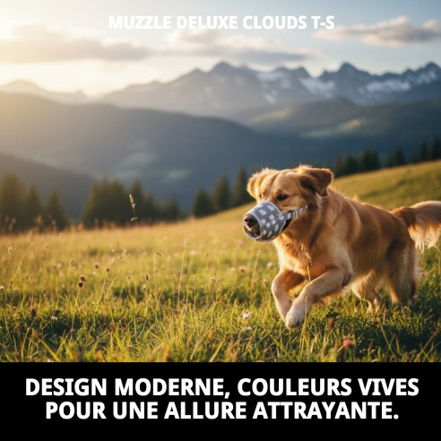 Muzzle Deluxe Nuages T-S : Confort et Style pour votre Animal de Compagnie