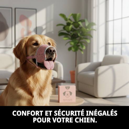 Muzzle Deluxe Moly Saumon T-S : Confort et Style pour Votre Animal de Compagnie