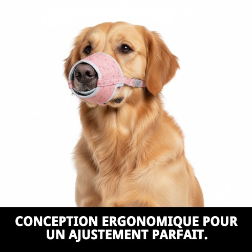 Muzzle Deluxe Moly Saumon T-S : Confort et Style pour Votre Animal de Compagnie