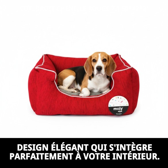 Cage Rectangulaire en Chenille Rouge pour Animaux T.1 50*42*21