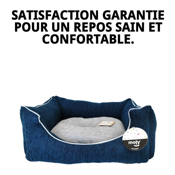 Cage Rectangulaire en Chenille Bleue T-1 pour Animaux de Compagnie Confortable