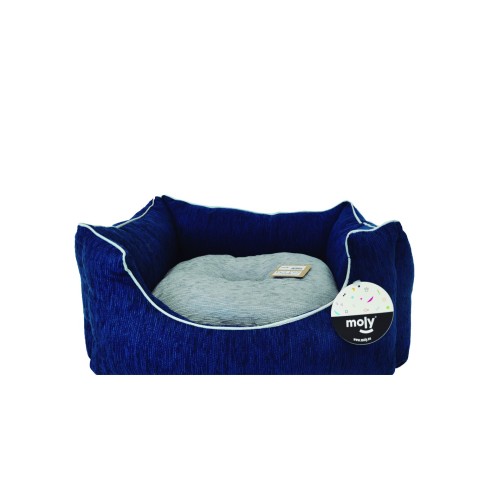 Lit Rectangulaire en Chenille Bleue T-3 : Confort et Style