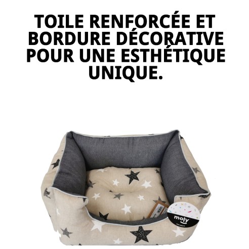 Coussin Rectangulaire Étoiles T-1 : Confort et Style pour Animaux de Compagnie
