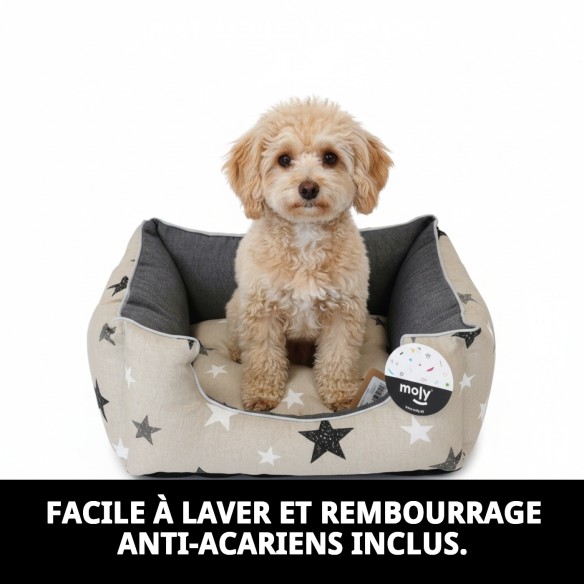 Coussin Rectangulaire Étoiles T-1 : Confort et Style pour Animaux de Compagnie